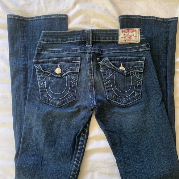 TRUE RELIGION Women’s Low Rise Semi Flare Jean Size 27 - Picture 4 of 4